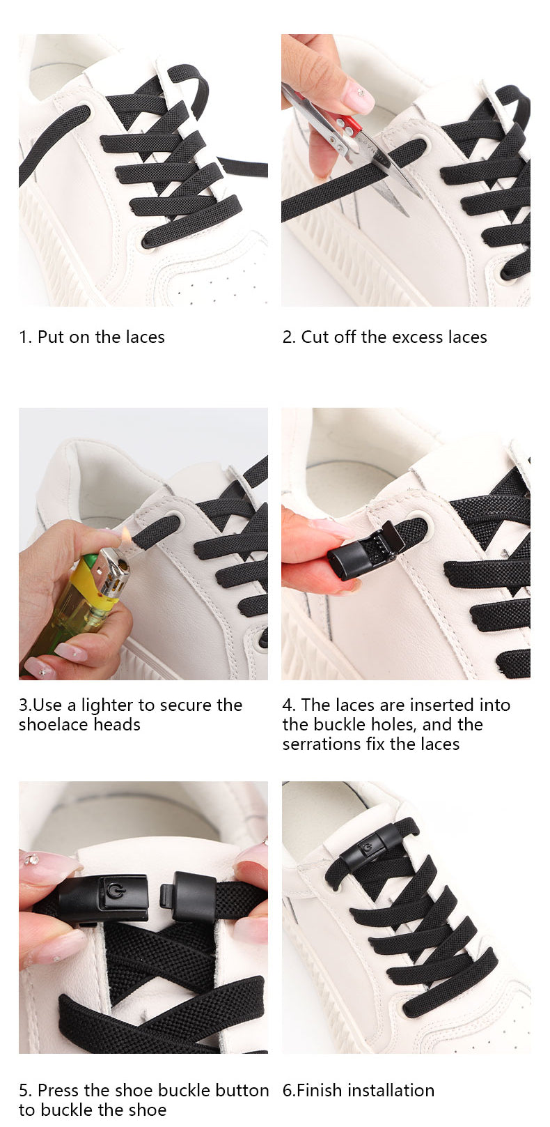 Shoelace Lock® - Metal Press Lock
