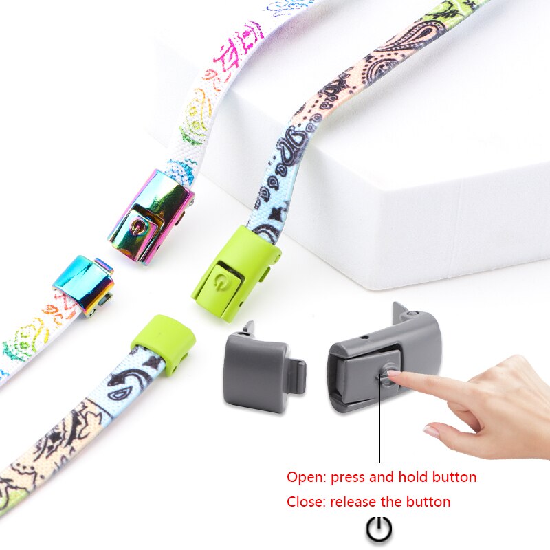 Shoelace Lock® - Press Lock, Laces with Designs